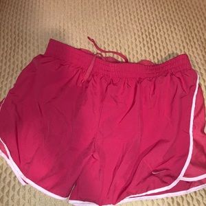 Pink nike athletic shorts